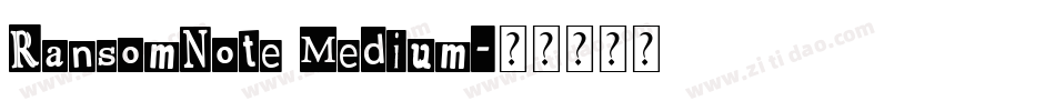 RansomNote Medium字体转换